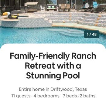 Driftwood Casa | Four Bedroom Ranch Retreat with a Stunning Pool