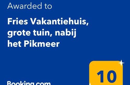 Grou Casa | Fries Vakantiehuis, grote tuin, nabij het Pikmeer