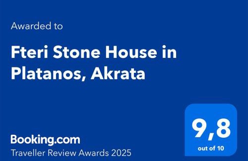 Platanos Apartamento | Fteri Stone House in Platanos, Akrata