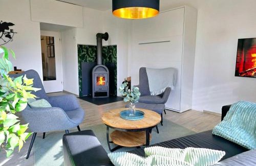 Groenebach Apartamento | Fuchsbau mit Kamin & Terrasse & Garten