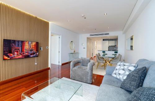 Palm Jumeirah Apartamento | FULL SEA VIEW Burj AlArab and Burj Khalifa, Private Beach, 5 Stars Resort The Palm Jumeirah