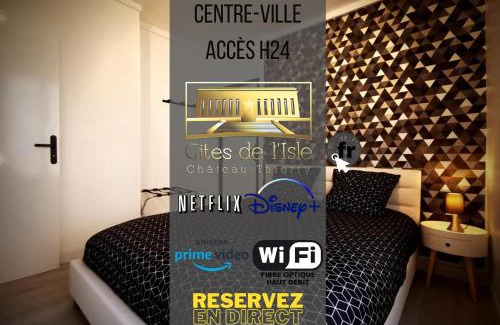 Chateau-Thierry Apartamento | Gîtes de l'isle Centre-Ville - WiFi Fibre - Netflix, Disney, Amazon - Séjours Pro