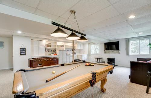 Commerce Township Casa | Game Room and Fire Pit Canal-Front Commerce Home