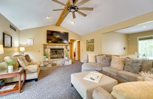 Commerce Township Casa | Game Room and Fire Pit Canal-Front Commerce Home