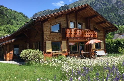 Servoz Apartamento | Apartamiento planta baja con jardin, de frente del Mont Blanc