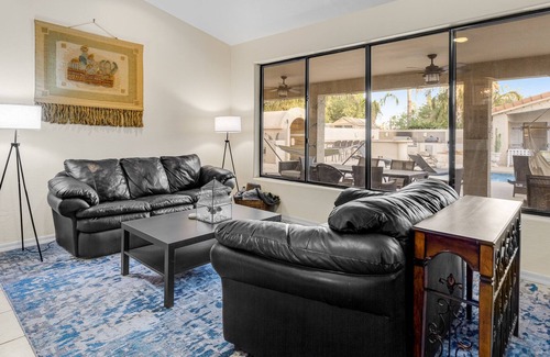 Anthem Casa | Gated home + casita with pool, spa, patio, outdoor kitchen, & exercise room