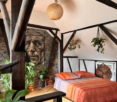 Pellenz Apartamento | Gemütliches Dachzimmer mit Kamin