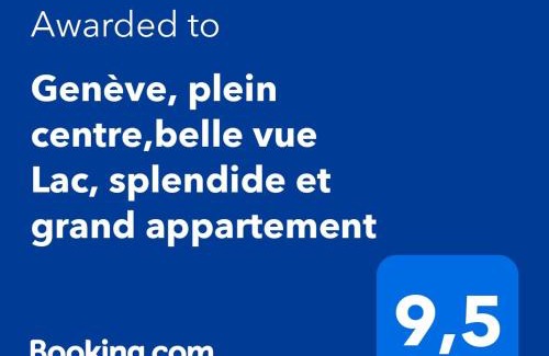 De-Roches Apartamento | Genève, plein centre,belle vue Lac, splendide et grand appartement