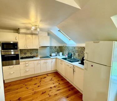 Vernou-sur-Brenne Apartamento | GITE DANINOU; meublé 3 chambres avec terrasse (1er étage du château) , salon et cuisine ouverte