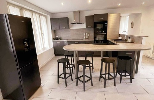 Troarn Cabaña | Gîte-Familiar-Baño privado con bañera-Vista al Jardín