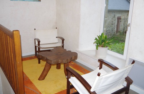 Crozon Cabaña | Ti Gwennel -Gîte-Baño con ducha-Vista al campo