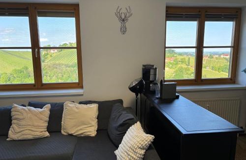 Glanz an der Weinstrasse Apartamento | Glanz und Gloria Weingartenapartment an der Kellerstraße, viele Buschenschänke, sehr ruhige Lage, herrliche Aussicht!