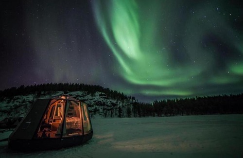 Jokkmokk Municipality Casa | Glass Room lake view Luxury getaway for two - wild nature experience in Sweden