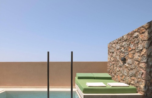 Analipsi Villa | Glorious Chersonisos Suite | Catherine Suite | Adults Only | Private Furnished Balcony or Terrace with Private Pool and Sea View | Two Shared Outdoor Swimming Pools | Furnished Sun Terrace | Shared Spa Facilities | Fitness Centre | Analipsi, Hersonis