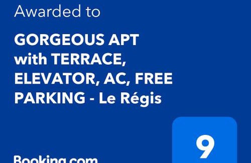 Cros-de-Cagnes Apartamento | GORGEOUS APT with TERRACE, ELEVATOR, AC, FREE PARKING - Le Régis