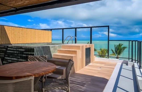 Jardim Oceania Apartamento | Estudio Gourmet con Piscina Frente al Mar