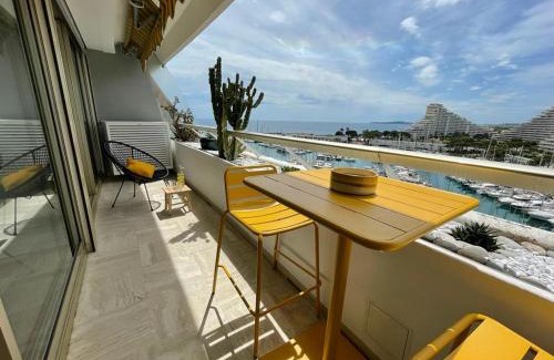 Villeneuve Loubet Beach Apartamento | Grand 4 pièces 6 personnes fabuleuse vue mer clim garage