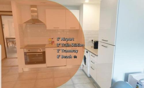 Les Moulins Apartamento | Grand Appartement, 2 ou 3 ou 4 pieces, tramway sur place, proche gare sncf St Augustin 5 min, aéroport à 7 min, plage ou Allianz riviera 10 min, palais nikaia 2 min , supermarché sur place, parking possible si disponible ou payant à 1000 metre