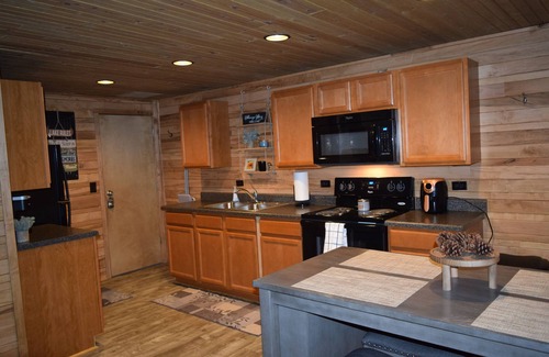 Grand Rivers Condominio | Grand Rivers, KY -Cozy getaway with Cabin Charm- Near Green Turtle Bay & Patti's