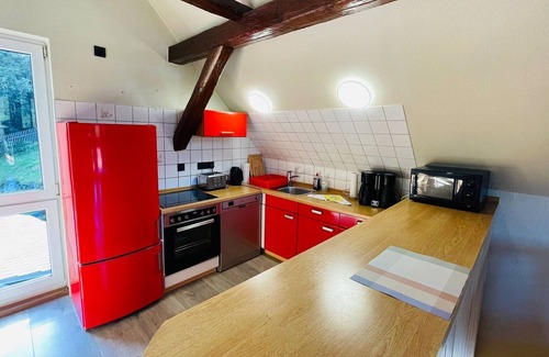 Elbingerode Apartamento | Große FW mit Kamin, Terrasse und Drei Schlafzimmern - Ferienhaus Am Bach - mit 2 Ferienwohnungen