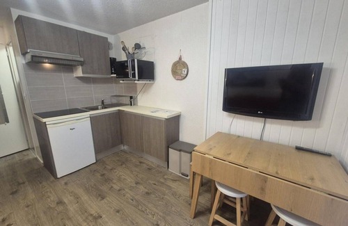 Les Boisses Apartamento | 100m from shops, Ground floor, balcony, tv, ski locker, 24m², Tignes