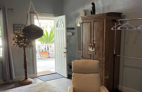 Surfside Beach Cabaña | Guest Cottage overlooking the pool.