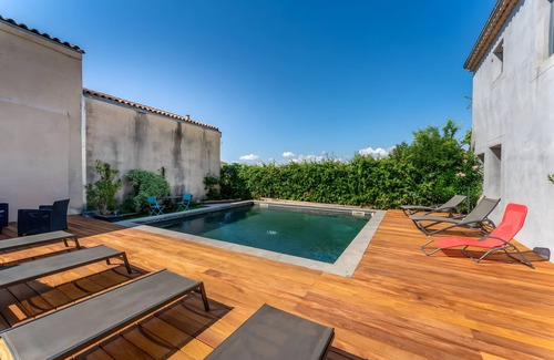 Rasteau Apartamento | Casa de huéspedes 'Chambre Double' con piscina compartida, terraza privada y Wi-Fi