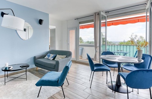 Saulaie - Claveliere Apartamento | GuestReady - Serenity blue in Oullins