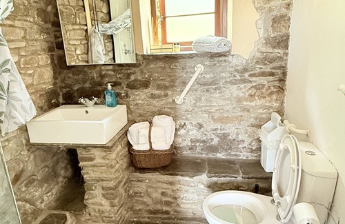 Cwmbach Apartamento | Gwyn-Estudio-Tradicional-Baño privado con ducha-Vista a la Montana