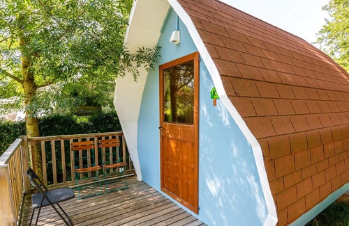 Au an der Donau Alquiler De RV | Hütte Kuckucksnest mit Terrasse & Gemeinschaftsbad - Camping & Pension Au an der Donau