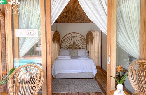 Mata de Platano Cabina | Habitacion Luxury Loto en La casa de la Wii en Mendihuaca, a 10 minutos del Parque Tayrona