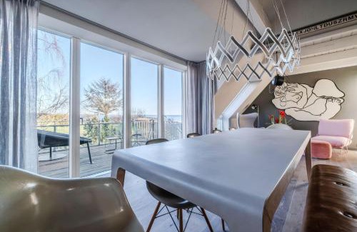 Bockholm Casa | Haifischsieben, Wow-Haus mit Meerblick, Sauna und Kamin