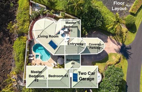 Kamuela Casa | Hale Mele 2 with Panoramic Golf Course View, private Pool, Hot Tub, Golf Cart and E-Bikes