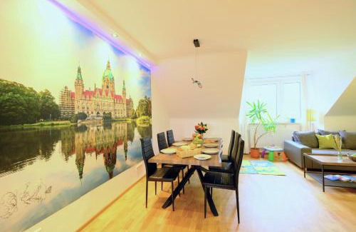 Ahlem-Badenstedt-Davenstedt Apartamento | HappyBnB - Stilvolles, naturgelegenes Apartment mit Blick auf den Mittellandkanal und die Wasserstadt Hannover - Kamin, Parken und Spielplatz