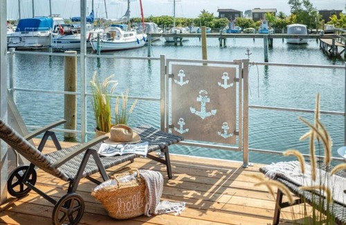 Kragenæs Alquiler De Eote | Hausboot Rán für 5 Pers. mit Großzügiger Dachterrasse in Kragenæs auf Lolland