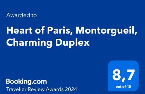 Quartier du Mail Apartamento | Heart of Paris, Montorgueil, Charming Duplex