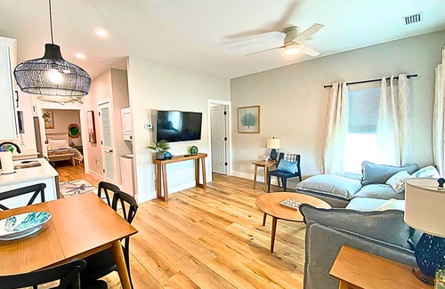 Port St. Joe Cabaña | "Heron Cottage" is a pet friendly, 1 bed, 1 1/2 bath unit accommodating 4 guests. Community Pool.