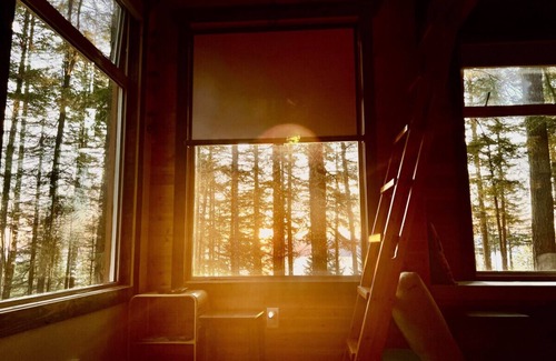 Lummi Island Cabina | Heron's Nest Treehouse · Cozy and Beautiful Island Treehouse with cedar hot tub