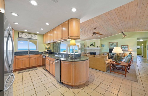 Four Mile Village Casa | High Point South - Beachfront Home with Ocean Views, Spacious Deck & Fireplace