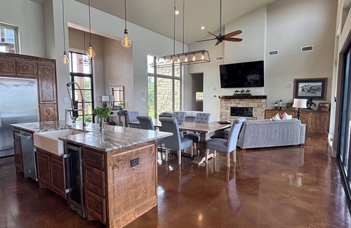 Lick Creek Ranch Casa | Hill Country modern farmhouse with beautiful views