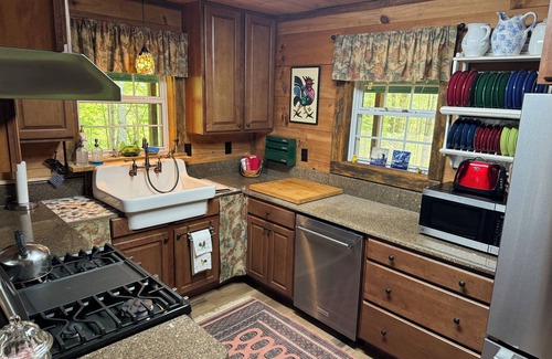 Ellijay Cabina | Hilltop Retreat-adjoining Lake home sleeps 8, hot tub and peaceful wilderness