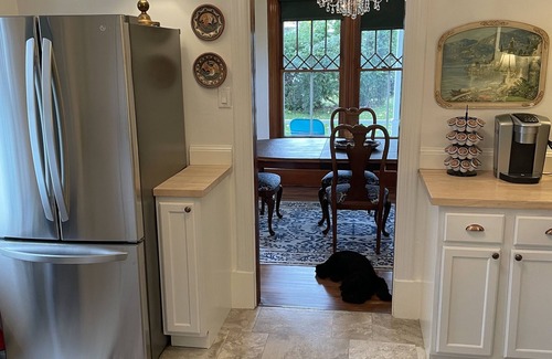 Stevensville Cabaña | Historic 2 bedroom home in downtown Stevensville. Pet friendly! RV parking