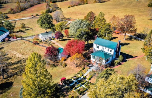 Nellysford Casa | Historic Farm Renovated with Comfort, Mountain Views, Hot Tub, Pond, & Animals!