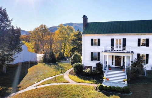 Nellysford Casa | Historic Farm Renovated with Comfort, Mountain Views, Hot Tub, Pond, & Animals!