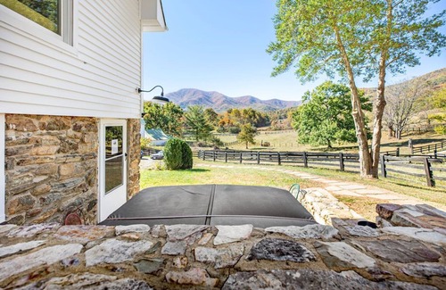 Nellysford Casa | Historic Farm Renovated with Comfort, Mountain Views, Hot Tub, Pond, & Animals!