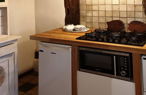 Detmold Cabaña | Historic half-timbered house, sauna, natural garden, fitness, movie theater, view