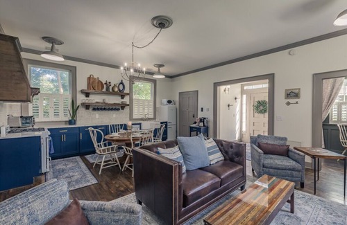 Cranesville Casa | Historic Schoolhouse w/ Hot Tub, Fireplace & King Bed