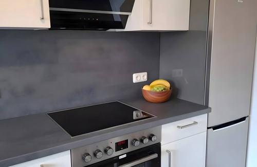 Friedrichskoog Apartamento | Apartamento vacacional 'Freiraum' con terraza privada, jardín junto al canal (Fleet) y Wi-Fi