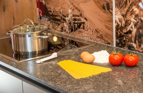 Valle di Casies Apartamento | Apartamento vacacional 'Ausserharmerhof Anno 1556' con vistas a la montaña, jardín comunitario y wifi