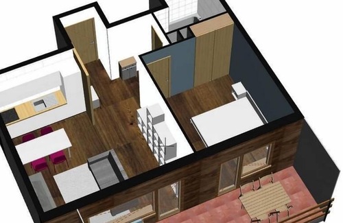 Chesieres Apartamento | Apartamento de vacaciones Chesières para 1 - 4 personas con 1 dormitorio - Apartamento